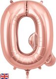 Oaktree 34inch Letter Q Rose Gold - Foil Balloons