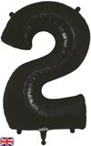 Oaktree 34inch Number 2 Black - Foil Balloons