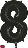 Oaktree 34inch Number 8 Black - Foil Balloons