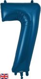 Oaktree 34inch Number 7 Navy Blue - Foil Balloons