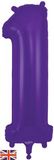 Oaktree 34inch Number 1 Purple - Foil Balloons