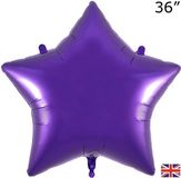 Oaktree 36inch Purple Star Packaged - Foil Balloons