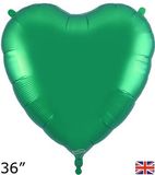 Oaktree 36inch Green Heart Packaged - Foil Balloons