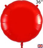 Oaktree 36inch Red Round Packaged - Foil Balloons