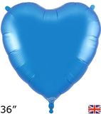 Oaktree 36inch Blue Heart Packaged - Foil Balloons