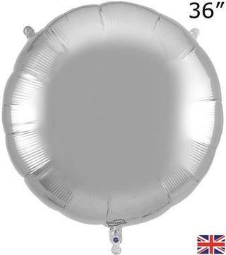 Oaktree 36inch Silver Round Packaged - Foil Balloons