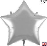 Oaktree 36inch Silver Star Packaged - Foil Balloons