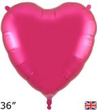 Oaktree 36inch Fuchsia Heart Packaged - Foil Balloons