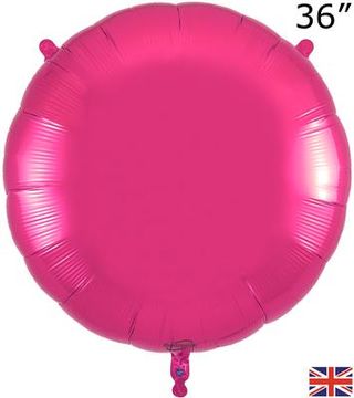 Oaktree 36inch Fuchsia Round Packaged - Foil Balloons