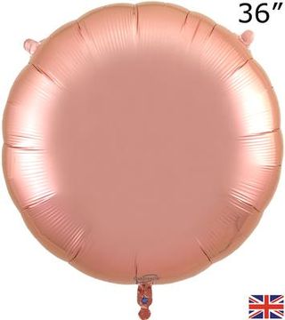 Oaktree 36inch Rose Gold Round Packaged - Foil Balloons