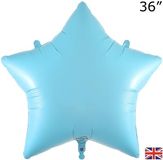 Oaktree 36inch Matte Blue Star Packaged - Foil Balloons