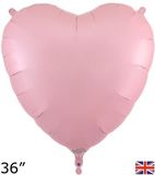 Oaktree 36inch Matte Pink Heart Packaged - Foil Balloons