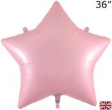 Oaktree 36inch Matte Pink Star Packaged - Foil Balloons