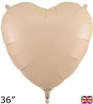 Oaktree 36inch Nude Heart Packaged - Foil Balloons