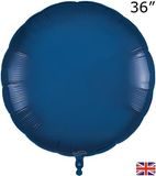 Oaktree 36inch Navy Blue Round Packaged - Foil Balloons