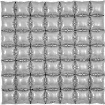 Oaktree 36inch Silver 7x7 Waffle Packaged - Foil Balloons