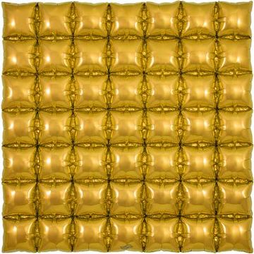 Oaktree 36inch Gold 7x7 Waffle Packaged - Foil Balloons