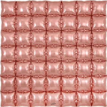 Oaktree 36inch Rose Gold 7x7 Waffle Packaged - Foil Balloons