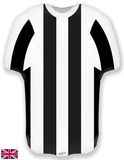 Oaktree 24inch Shape Sports Shirt Black White Stripe Metallic - Foil Balloons