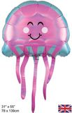Oaktree 31 x 55inch Shape Iridescent Jellyfish Packaged - Foil Balloons