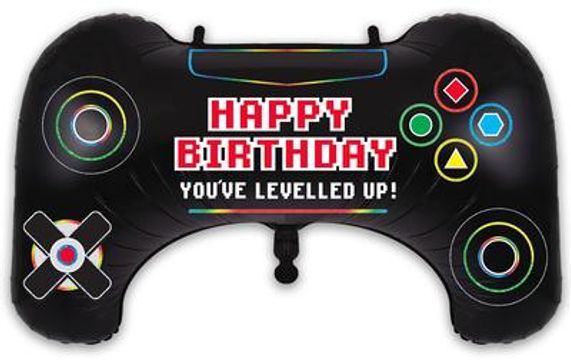 Oaktree 31inch Shape Game Controller Birthday Holographic - Foil Balloons