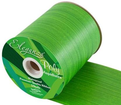 Eleganza Poly Ribbon Aspidistra 100mm x 50yds Daffodil - Ribbons