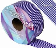 Eleganza Poly Ribbon 50mm x 50m - Gingham Royal Blue - Ribbons