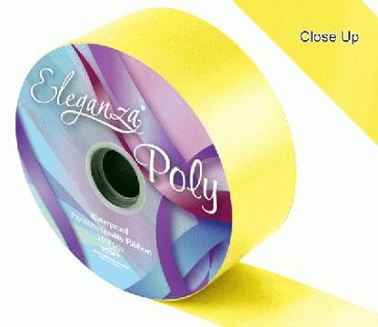 Eleganza Poly Ribbon 50mm x 91m (100yds) No.11 Yellow - Ribbons