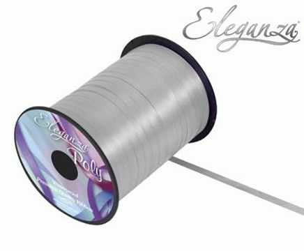 Eleganza Poly Curling Ribbon 5mm x500yds No.24 Silver - Ribbons