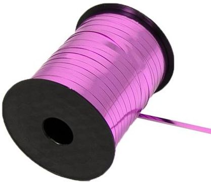 Eleganza Poly Curling Ribbon Metallic 5mm x250yds Lt. Pink - Ribbons