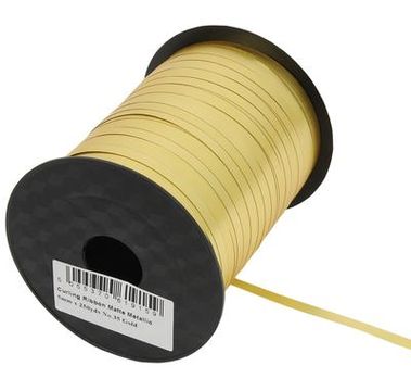 Eleganza Poly Curling Ribbon Matte Metallic 5mm x 250yds No.35 Gold - Ribbons