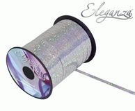 Eleganza Poly Curling Ribbon Holographic 5mm x250yds Silver - Ribbons