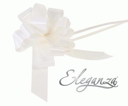 Eleganza Poly Pull Bows 30mm x 30pcs White No.01 - Pullbows