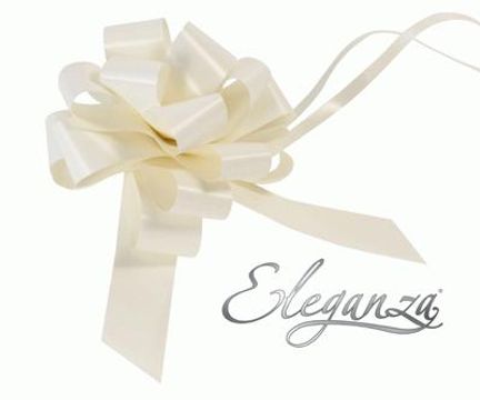 Eleganza Poly Pull Bows 30mm x 30pcs Ivory No.61 - Pullbows