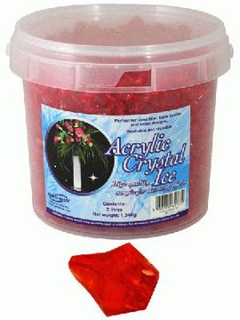 Acrylic Crystal Ice 1.4cm 2ltr 1.24kg Red - Accessories