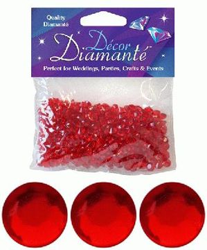 Décor Diamanté™ 6mm 28g bag, Red - Accessories