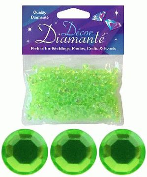 Décor Diamanté™ 6mm 28g bag, Lime Green - Accessories