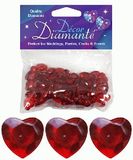 Décor Diamanté™ 12mm Hearts 28g bag, Ruby - Accessories