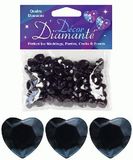 Décor Diamanté™ 12mm Hearts 28g bag Black - Accessories