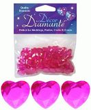 Décor Diamanté™ 12mm Hearts 28g bag, Hot Pink - Accessories