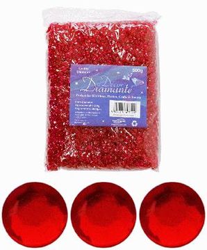 Décor Diamanté™ 6mm 500g Bulk bag, Red - Accessories