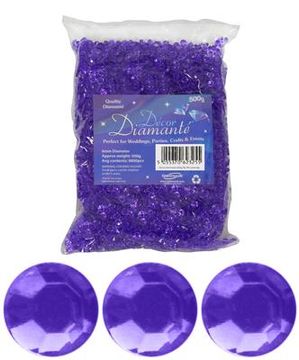 6mm Décor Diamante Diamonds 500g Bulk Bag No.45 Lavender - Accessories