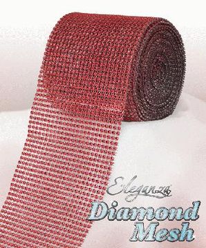 Eleganza Diamond Mesh 12cm x 9m Red No.16 - Accessories