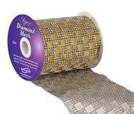 Eleganza Diamond Mesh 11cm x 4.5m Pattern No.350 Gold No.35 - Accessories