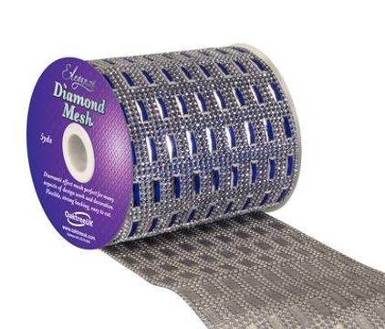 Eleganza Diamond Mesh 11cm x 4.5m Pattern No.352 Sapphire Blue No.72 - Accessories
