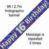 16th Birthday Streamers - Banners & Bunting