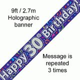 30th Birthday Streamers - Banners & Bunting