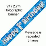 1st Birthday Blue - Banners & Bunting