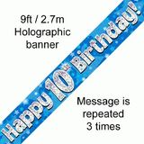 10th Birthday Blue - Banners & Bunting