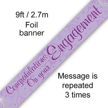 Congratulations on your Engagement - Entwined Hearts - Banners & Bunting